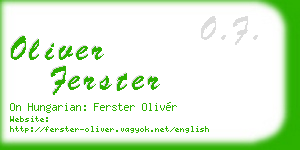 oliver ferster business card
